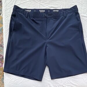 IZOD Golf Men's Navy Blue Athletic Shorts Size 40 Polyester Blend Stretch